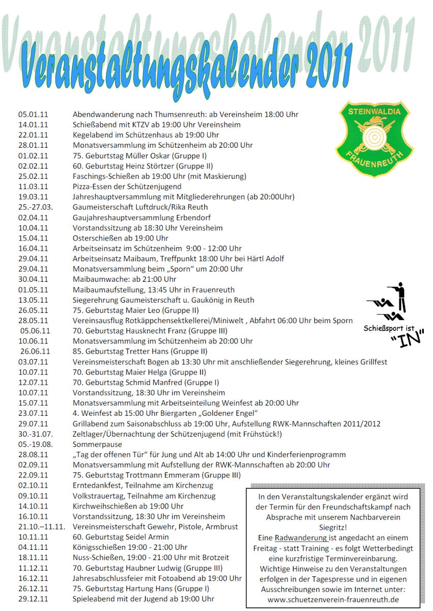 Veranstaltungskalender